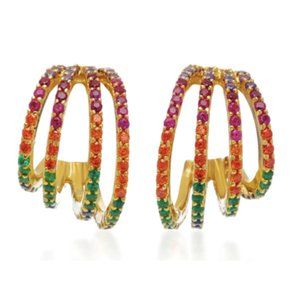 JOANNA LAURA CONSTANTINE - RAINBOW HOOP EARRINGS